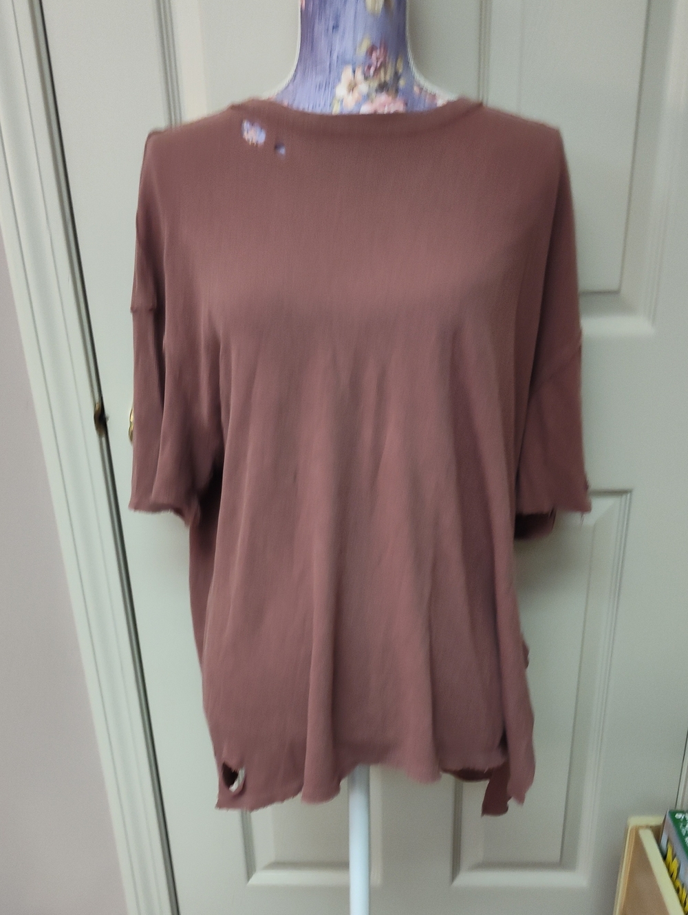 We The Free Relaxed Short Sleeve Tee in Mauve